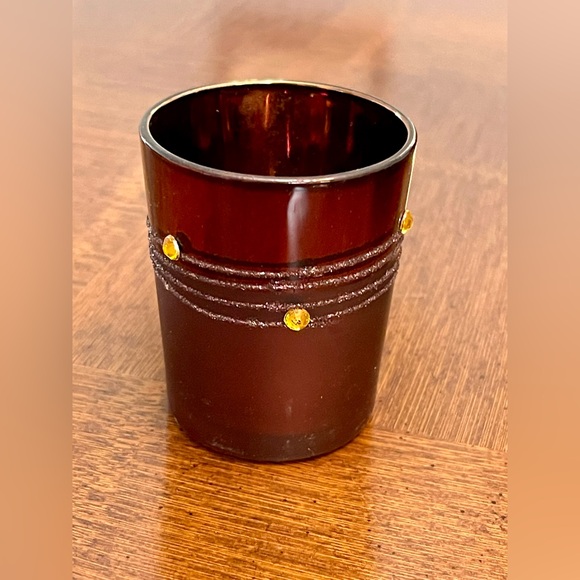 Elegant Decorative Votive Candle Holders - Set of 3 on Amber Crackle Glass Tray - Picture 8 of 14